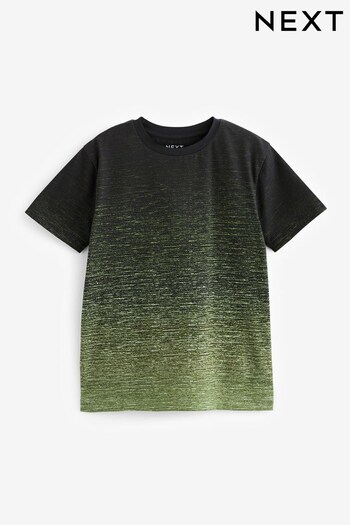 Khaki Green/Black Ombre All-Over Print Short Sleeve T-Shirt (3-16yrs) (588702) | £10 - £15