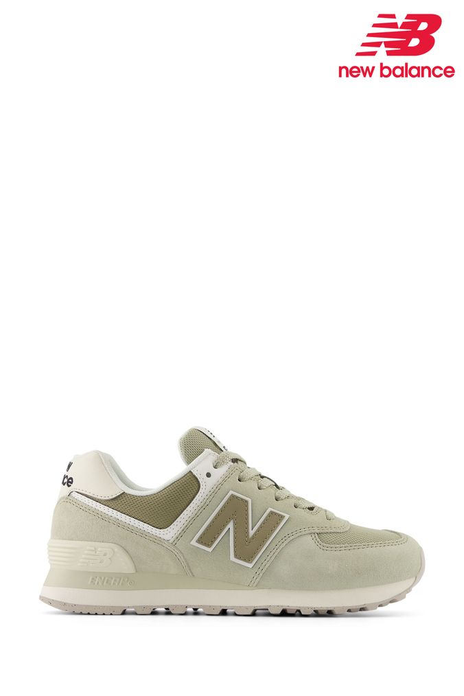 New balance 574 colour block canvas trainers hotsell