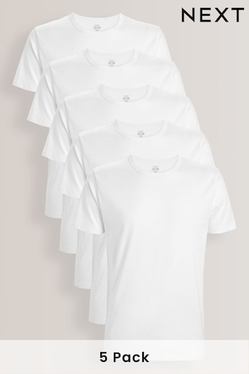 White Slim T-Shirts 5 Pack (589159) | £37