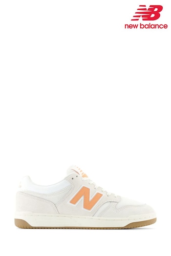 New Balance White/Coral Womens 480 Trainers (589333) | £90