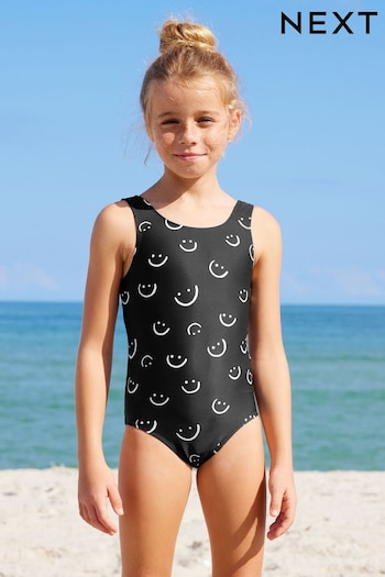 Black Smiley Face Swimsuit (3mths-16yrs) (589405) | £12 - £17