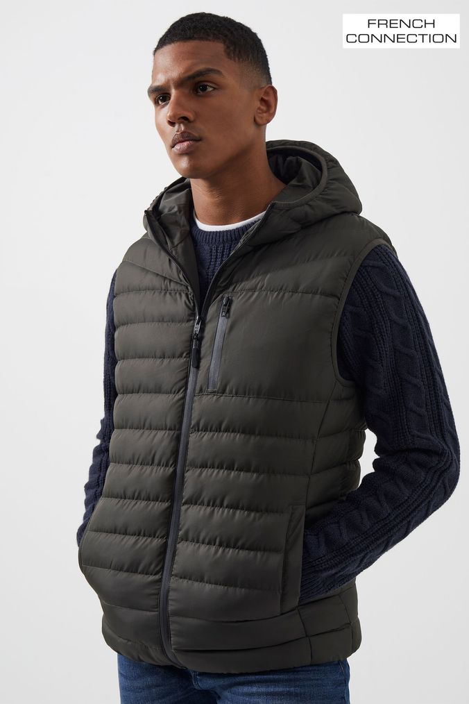 French connection sales hooded short puffer