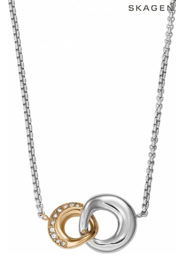 Skagen Ladies Silver Tone Jewellery Kariana Two Tone Necklace (590083) | £59