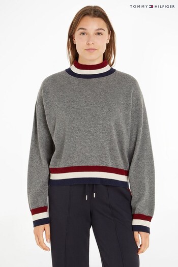 Tommy Hilfiger Grey Wool Blend Jumper With Cashmere (590260) | £160