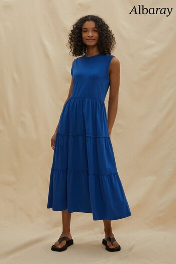 Albaray Blue Sleeveless Tiered Dress (590714) | £69