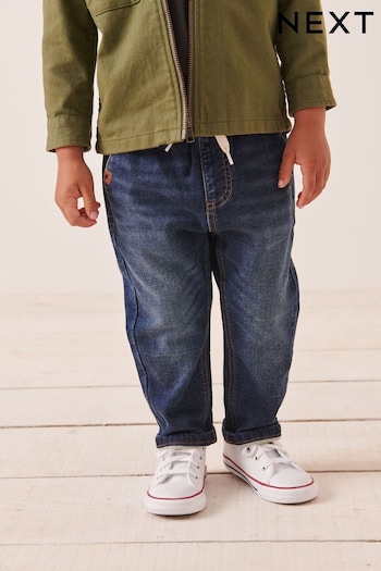 Dark Wash Loose Fit Jogger Multicolour Jeans With Comfort Stretch (3mths-7yrs) (591050) | £11 - £13