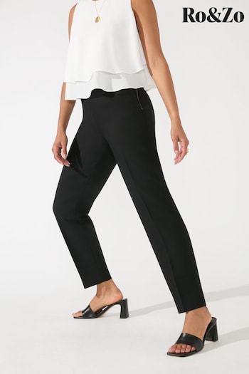 Ro&Zo Side Zip Ponte Black Trousers (591452) | £89