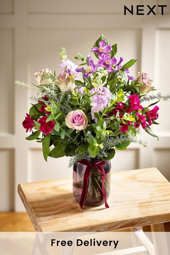 Lilac Fresh Flower Bouquet in Vase (591603) | £35