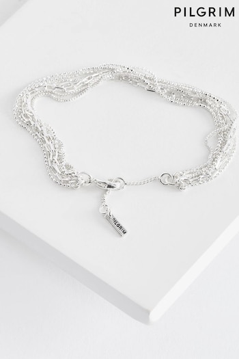 PILGRIM Silver PILGRIM Silver Plated Lily Chain Bracelet (591662) | £28