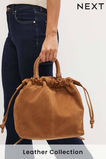 Tan Brown Leather Suede Mix Backpack (591819) | £78