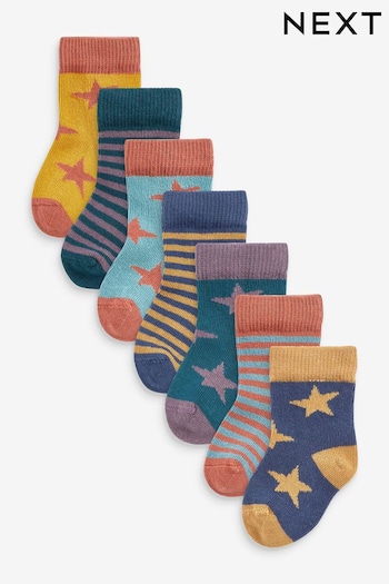 Blue Star/Stripe Baby Socks 5 Pack (0mths-2yrs) (592056) | £8