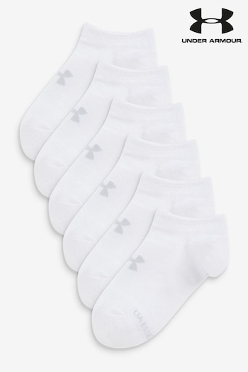 Under Armour Essential No Show Black Socks 6 Pack (593153) | £18