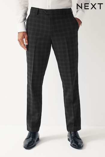 Black Regular Fit Check Smart Maxi Trousers (593387) | £28