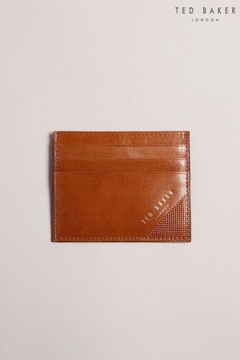 Ted Baker Raffle Embossed Corner Leather Natural Cardholder (593429) | £30