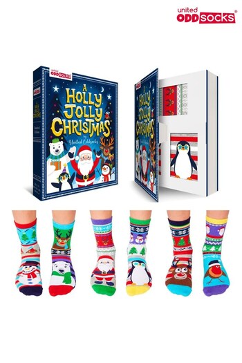United Odd Socks Multi Holly Jolly Christmas Socks (593580) | £15