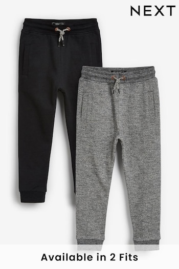 Black/Grey Skinny Fit Joggers 2 Pack (3-16yrs) (593852) | £20 - £27