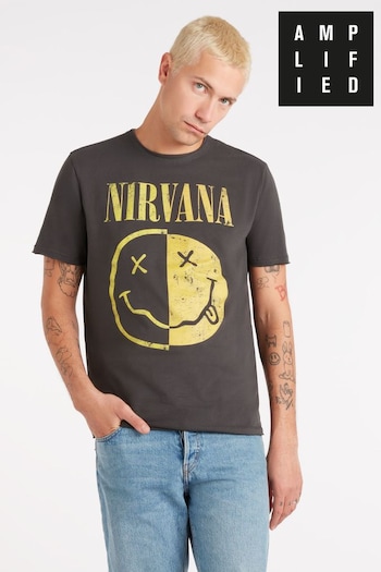 Amplified Grey Nirvana Spiced Smiley T-Shirt (593995) | £25