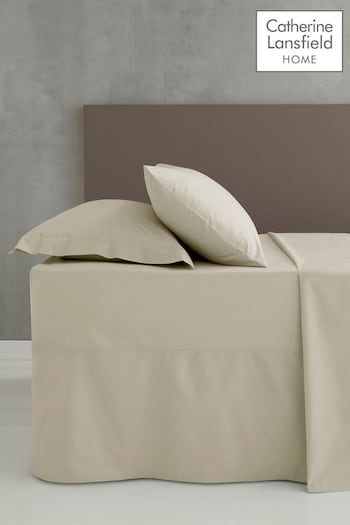 Catherine Lansfield Cream Percale Extra Deep Fitted Sheet (594064) | £18 - £22