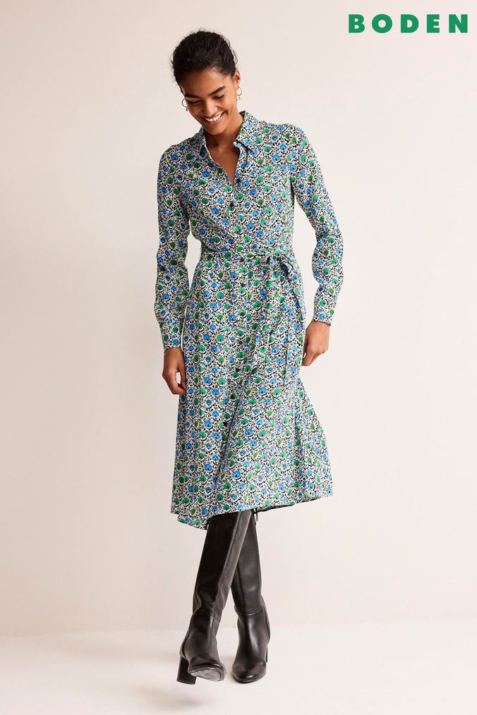 Mira midi on sale stretch shirtdress