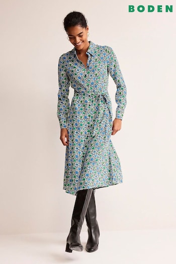 Boden Green Kate Midi Shirt Dress (594429) | £120