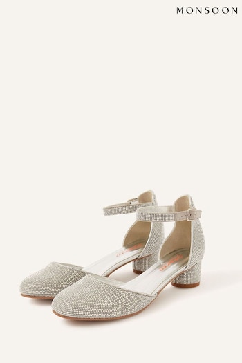Monsoon Silver Shimmer Two Part Heels (594654) | £33