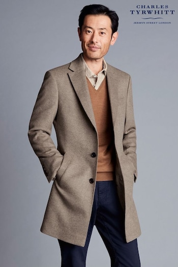 Charles Tyrwhitt Natural Pure Wool Overcoat (594694) | £280