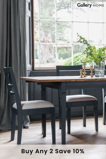 Gallery Home Navy/Grey Bronte Extending Dining Table (594758) | £785