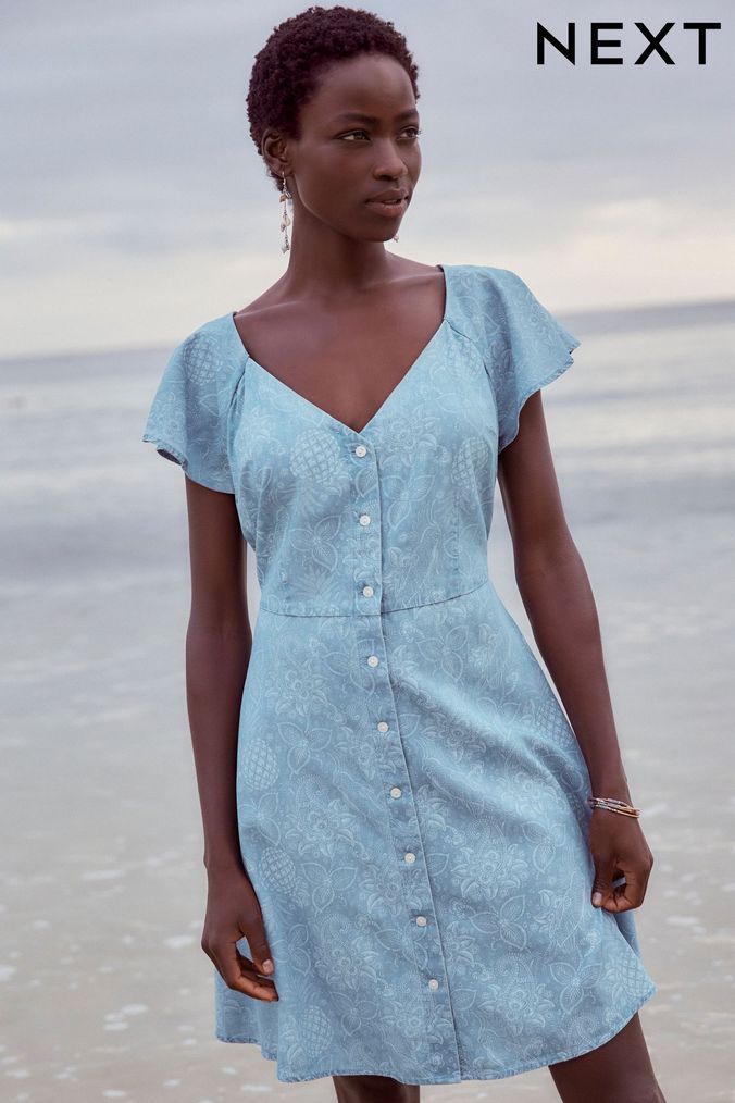 Jeans material store dress