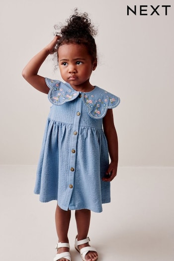 Blue Collared Day med Dress (3mths-7yrs) (595288) | £11 - £13
