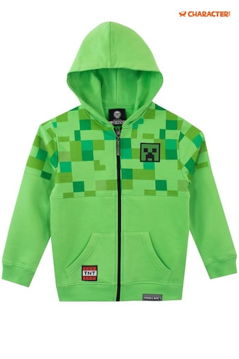 Character Green Minecraft Zip Up Hoodie (595449) | £25