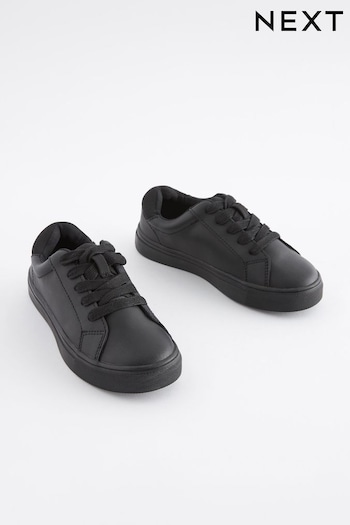 Black School Lace-Up punch-hole Shoes (595472) | £23 - £31