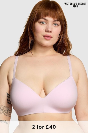 Victoria's Secret PINK Pink Tulip Rib Non Wired Lightly Lined Bra (595511) | £29