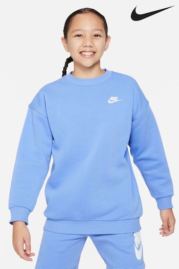Nike Blue Oversized Club Fleece Sweatshirt (595559) | £38