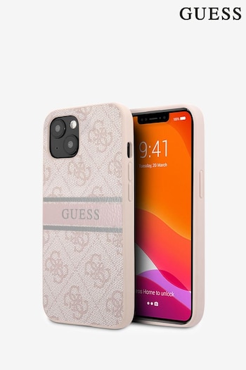 Guess iPhone 14 Case - 4G PU Case With Printed Stripe (595565) | £40