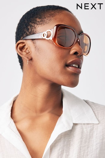 Brown Ombre Wrap Sqaure Sunglasses (595569) | £15