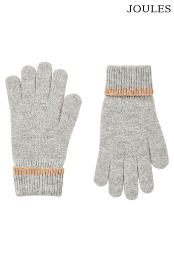 Joules Eloise Grey Knitted Gloves (595954) | £18.95