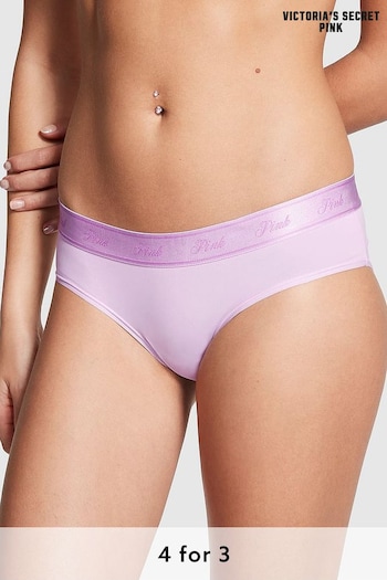 Victoria's Secret PINK Pastel Lilac Purple Hipster Logo Knickers (595985) | £9