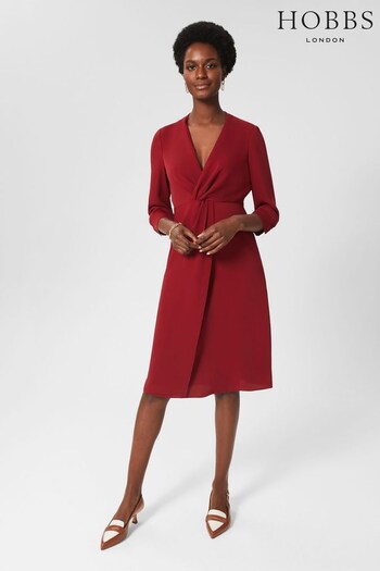 Hobbs Red Malikah Dress (596093) | £149
