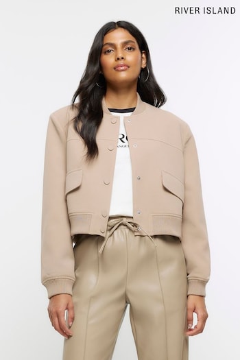 River Island Brown Tailored Bomber Jacket (596168) | £60