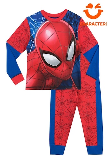 Character Red Marvel Spiderman Long Sleeve Pyjamas (596205) | £14