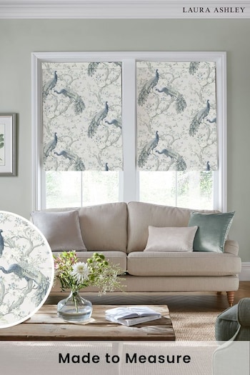 Laura Ashley Blue Belvedere Midnight Made to Measure Roman Blind (596340) | £79