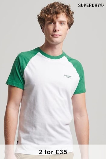 Superdry Green Essential Logo Baseball T-Shirt (596345) | £23