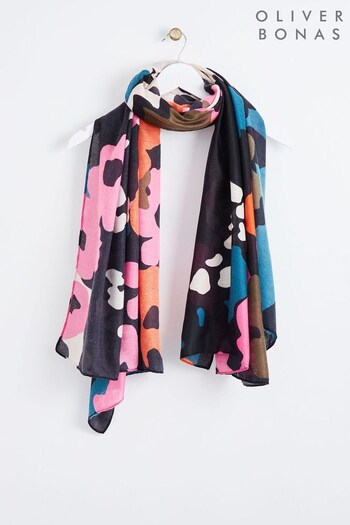 Oliver Bonas Multi Abstract Floral Lightweight Scarf (596347) | £26