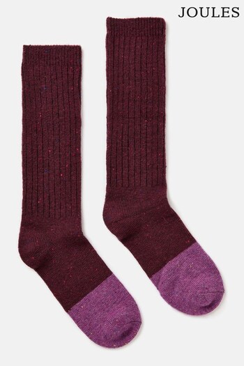 Joules Red / Purple Wool Blend Socks (596433) | £9.95