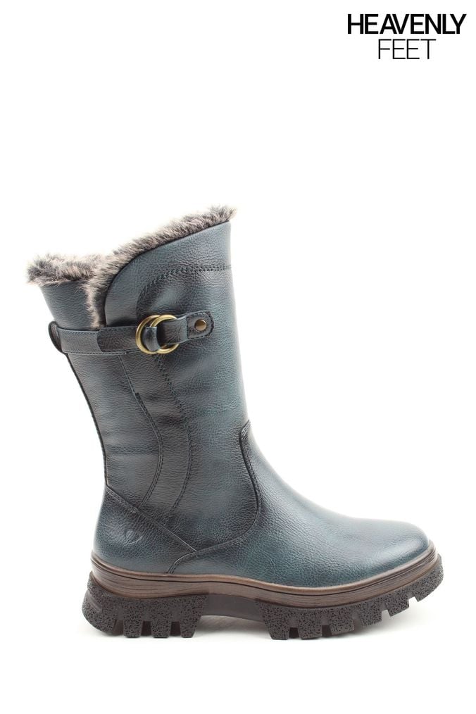 Buy Women s Boots Blue Heavenly Feet Footwear Online Next UK
