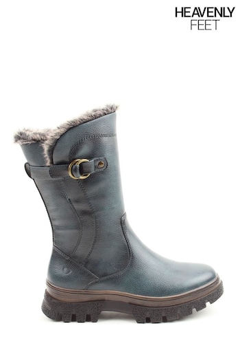 Heavenly Feet Ladies Blue Vegan Friendly Mid Boots (596660) | £60