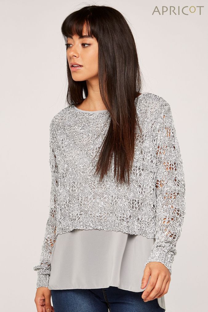 Buy Women s Silver Partywear Tops Online Next UK