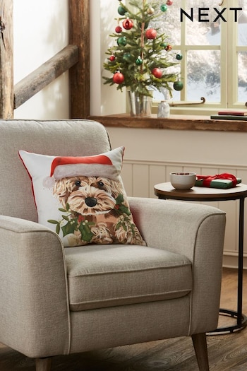Natural Christmas Charlie the Cockapoo Cushion (597425) | £14