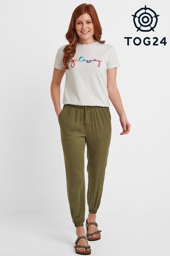 Tog24 Womens Green Notton TENCEL Regular Trousers (597994) | £45