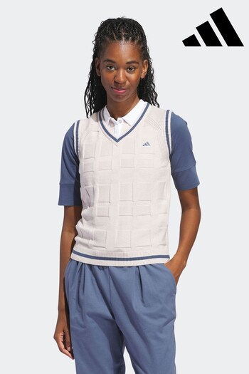 adidas Golf Womens Go-To White Sweater Vest (598052) | £75